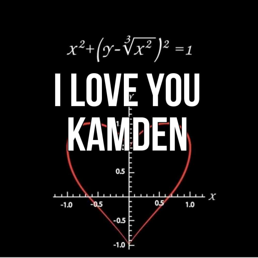 Greetings card с именем, Kamden I love you сердечная формула Greetings with text for free download 