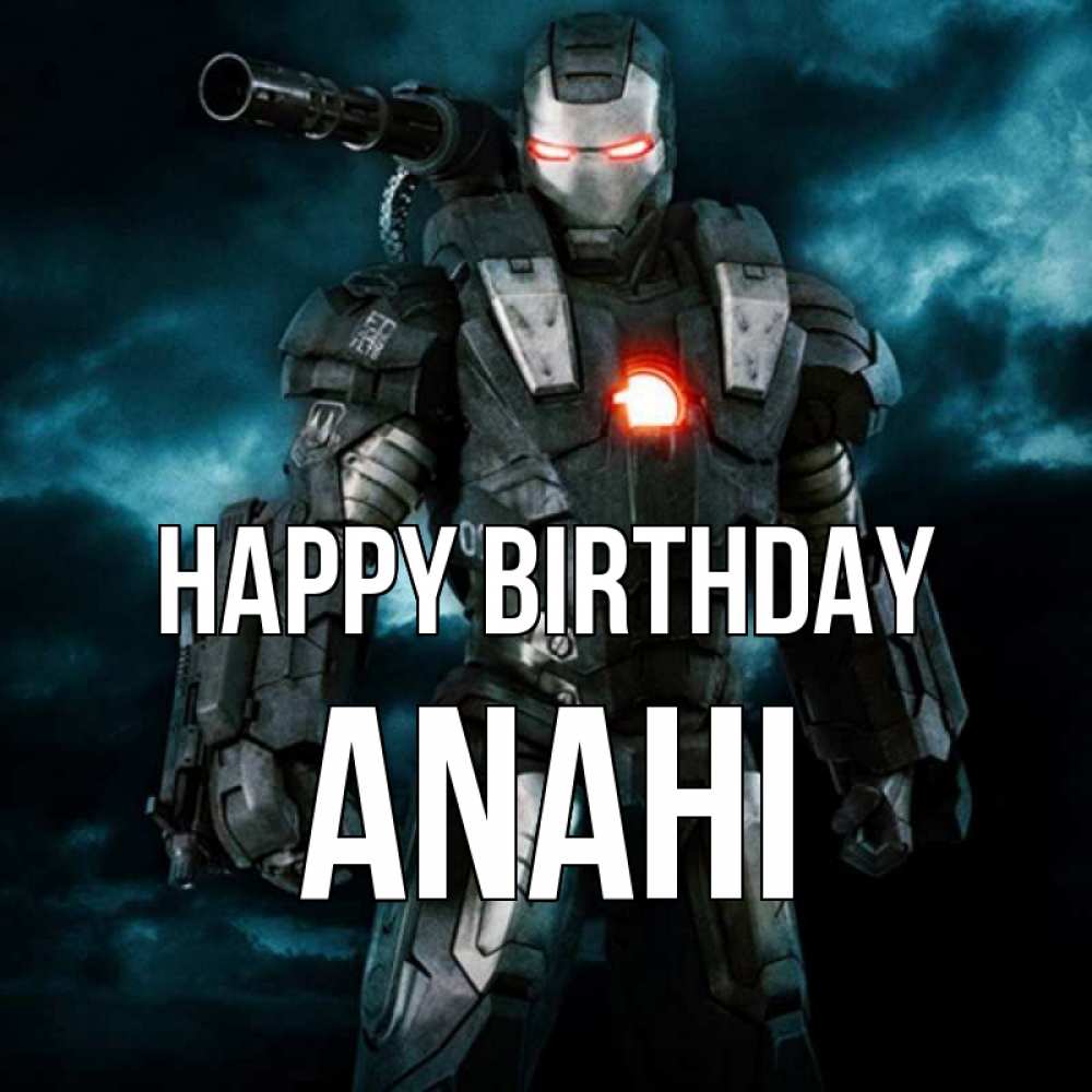 Greetings card с именем, Anahi Happy Birthday марвел супергерой в новом костюме Greetings with text for free download 