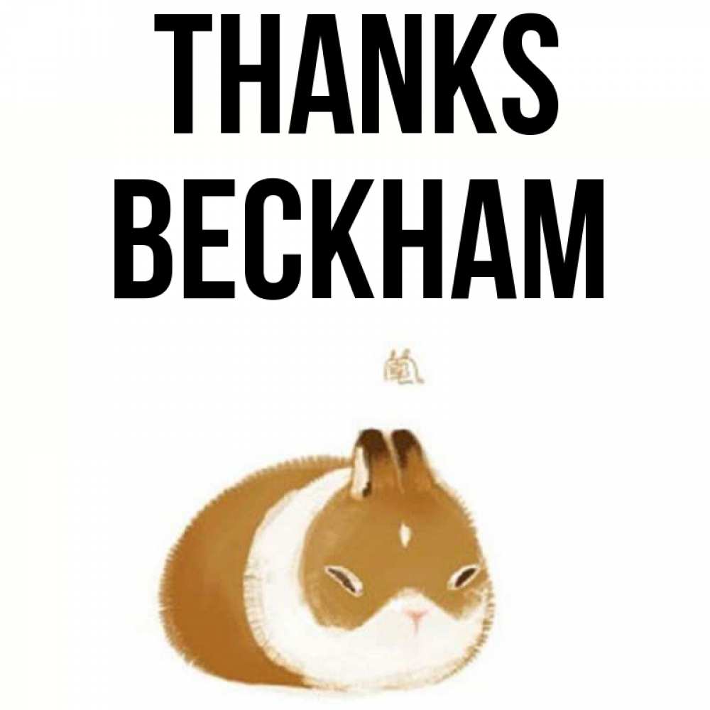 Greetings card с именем, Beckham Thanks коричнево белый домашний питомец Greetings with text for free download 