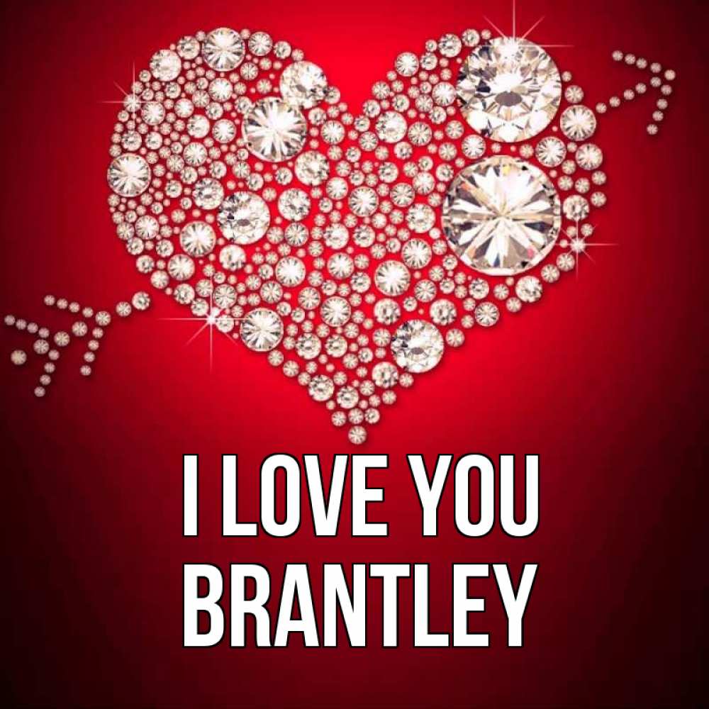 Greetings card с именем, Brantley I love you стрела купидона Greetings with text for free download 