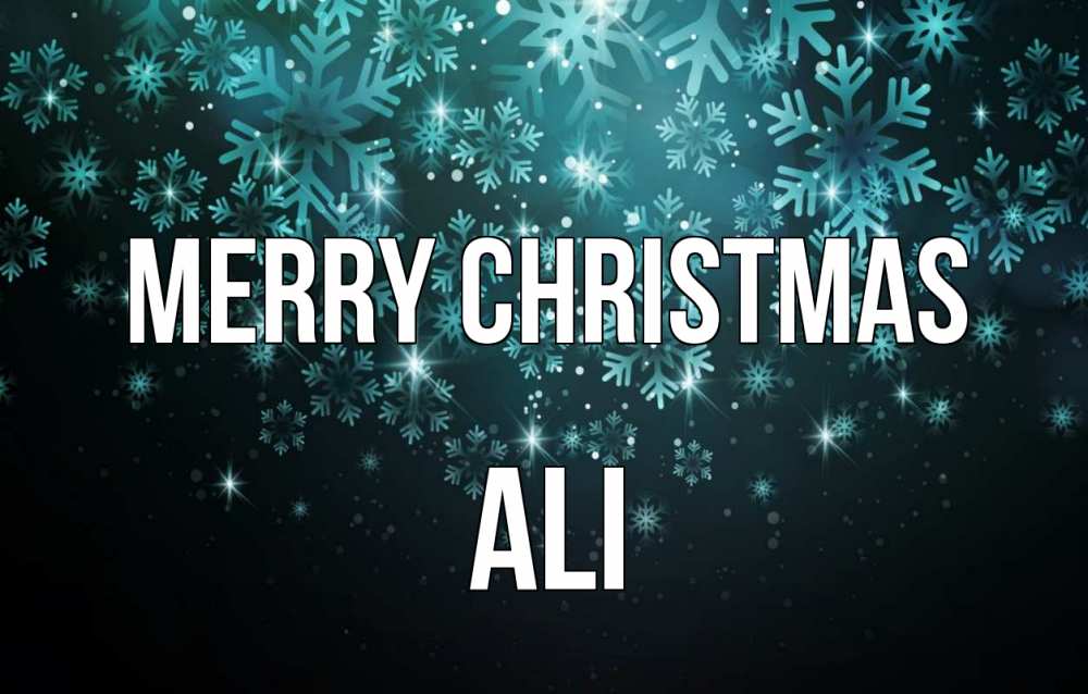 Greetings card с именем, Ali Merry Christmas Снежинки Greetings with text for free download 
