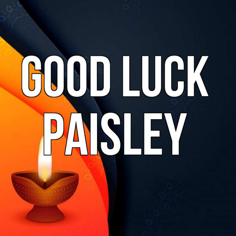 Greetings card с именем, Paisley Good luck абстрактный фон Greetings with text for free download 