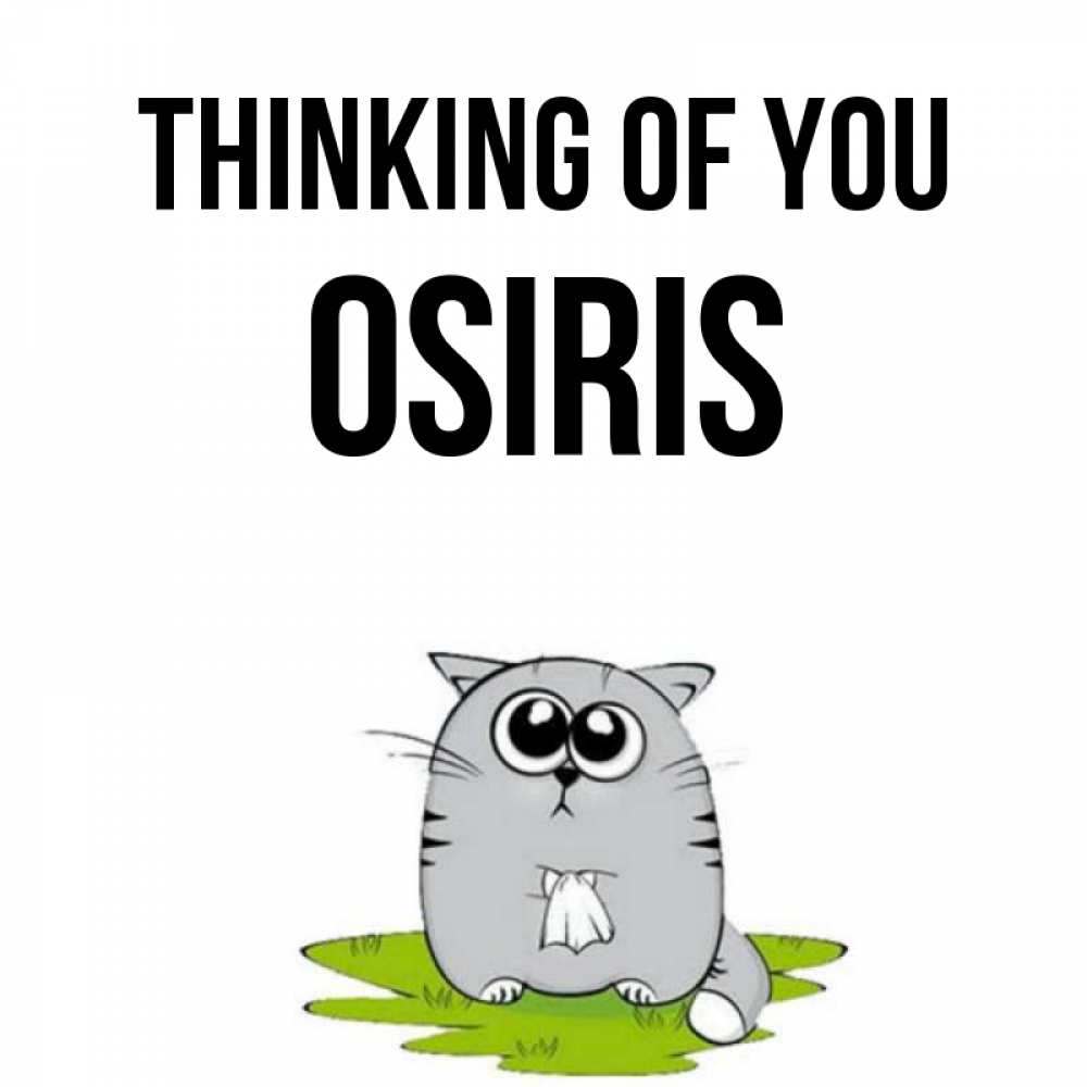Greetings card с именем, Osiris Thinking of you тоска с платочком Greetings with text for free download 