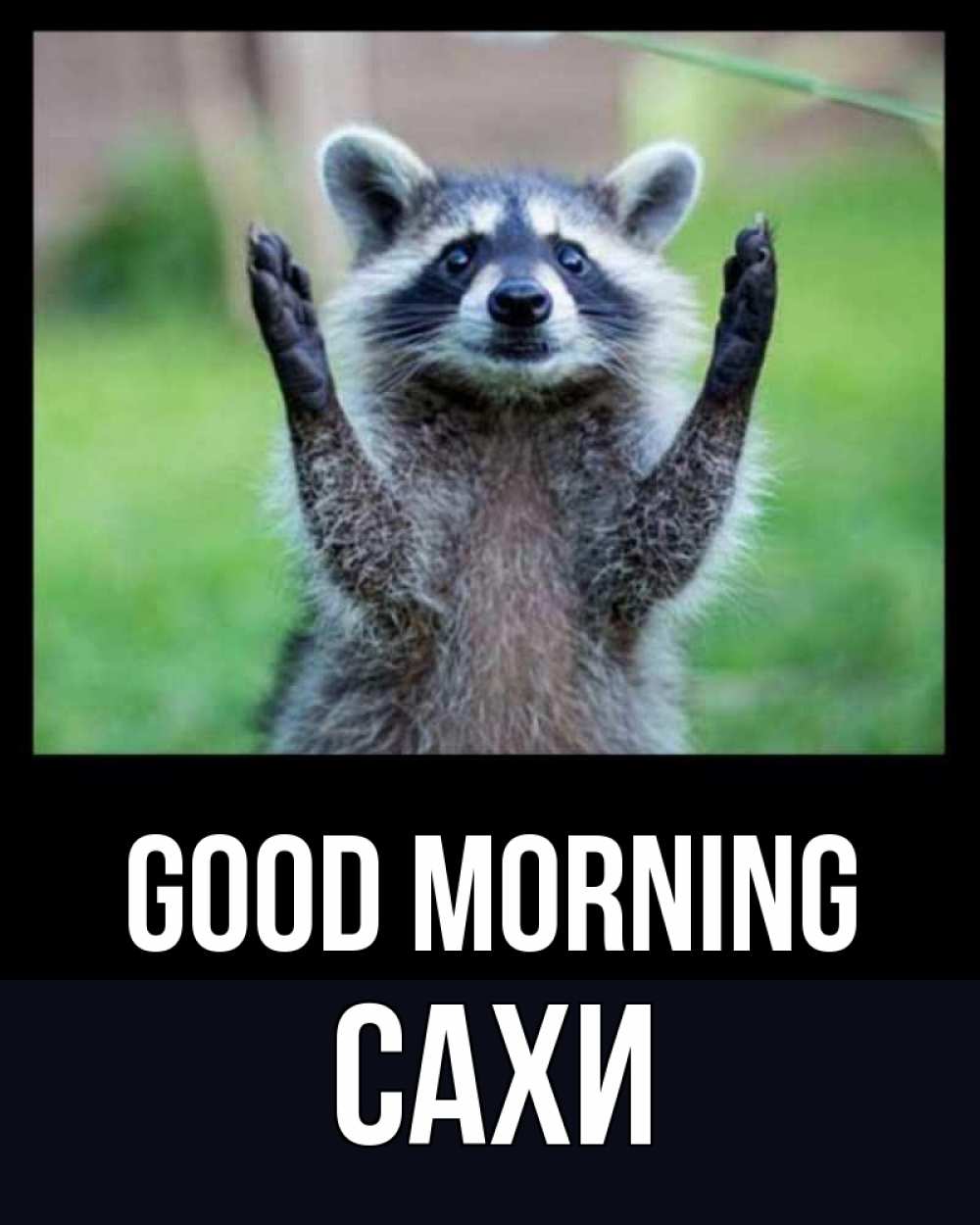 Greetings card с именем, САХИ Good morning хорошее настроение утречком Greetings with text for free download 