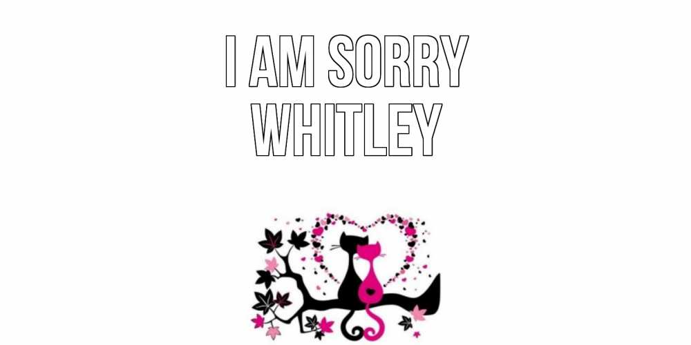 Greetings card с именем, Whitley I am sorry коты Greetings with text for free download 