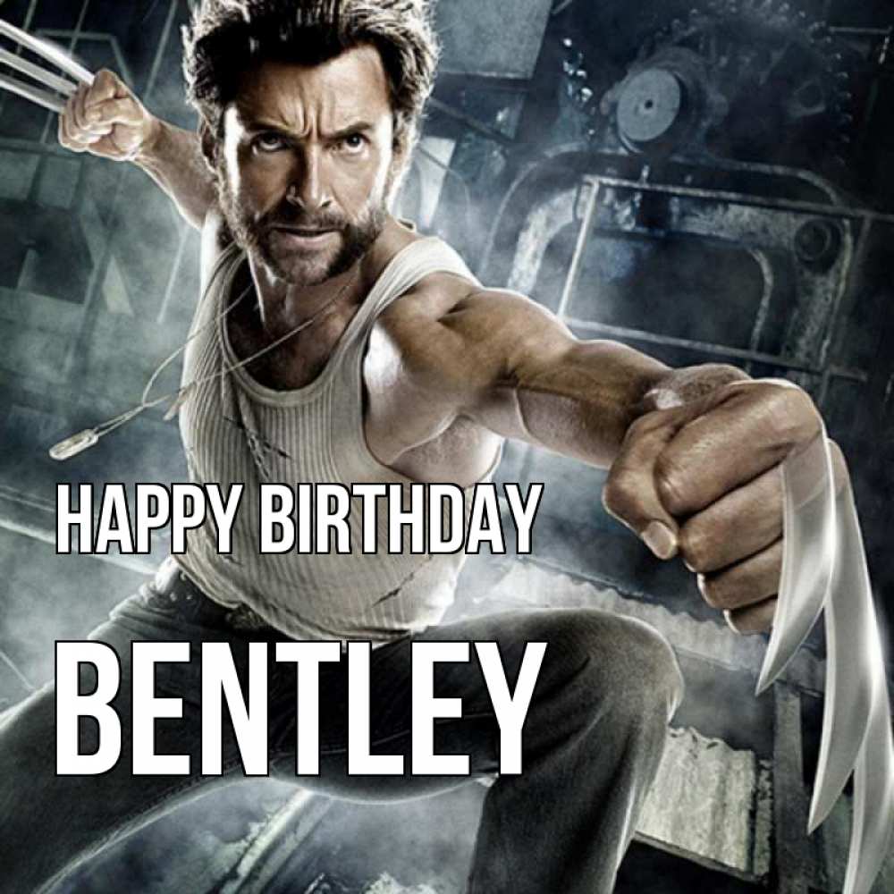 Greetings card с именем, Bentley Happy Birthday супергерой в ярости Greetings with text for free download 