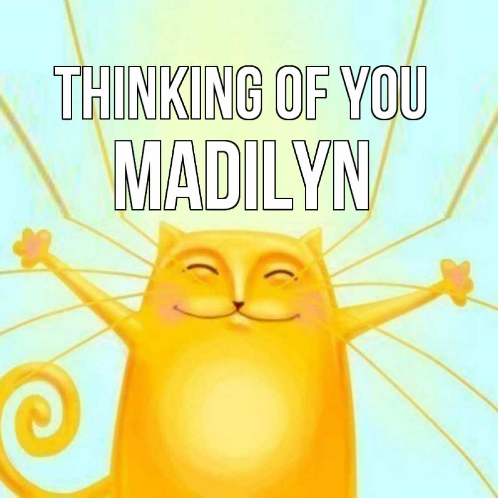 Greetings card с именем, Madilyn Thinking of you обнимашки Greetings with text for free download 
