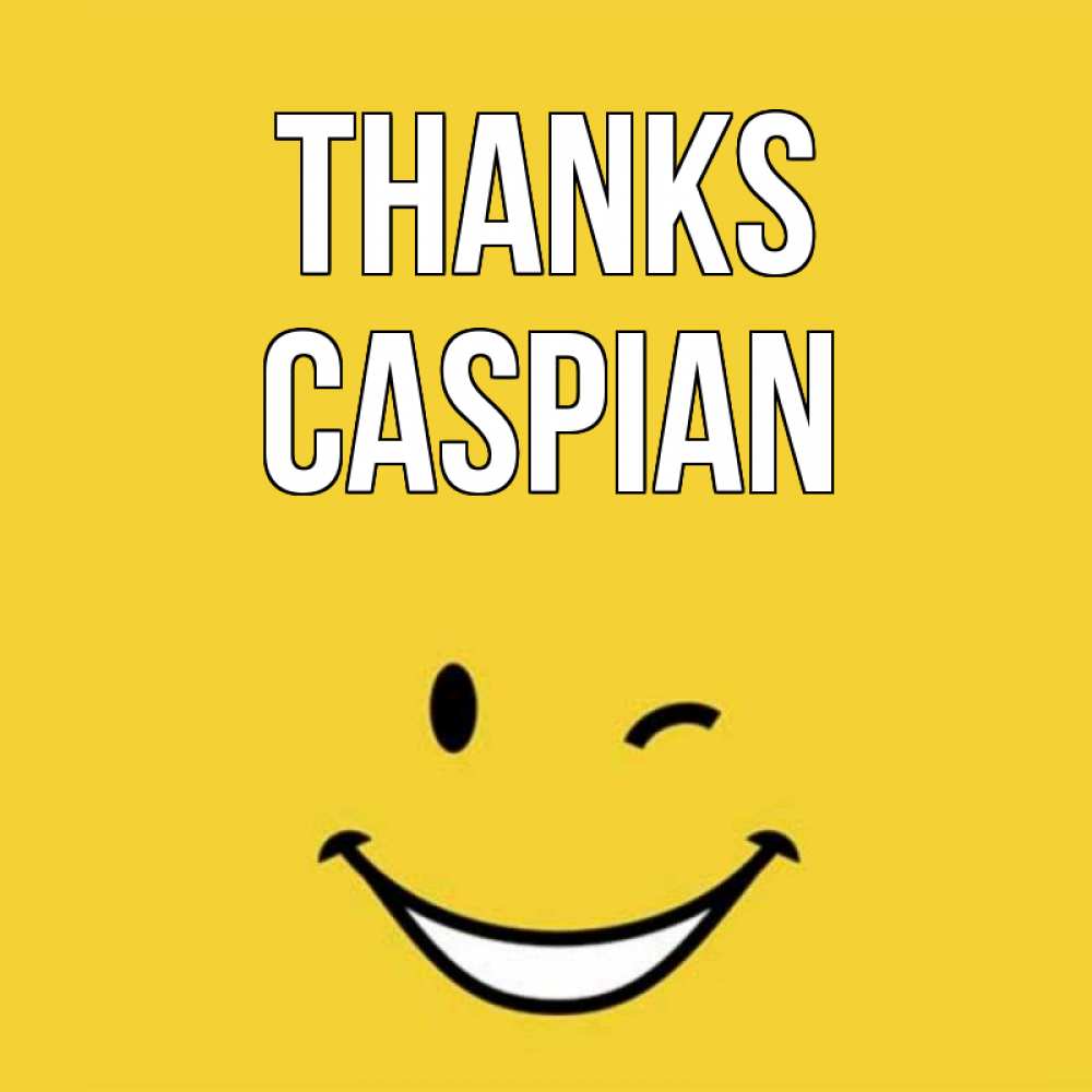 Greetings card с именем, Caspian Thanks благодарю и улыбаюсь Greetings with text for free download 