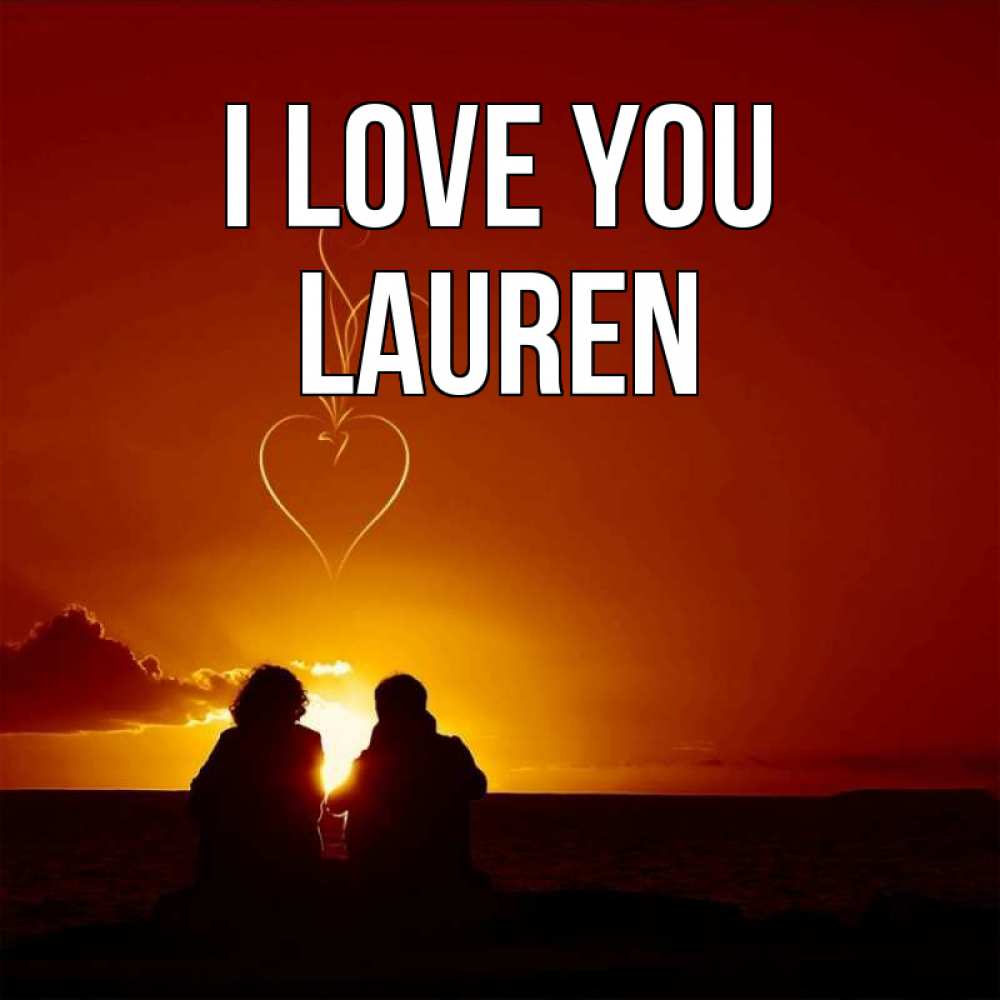 Greetings card с именем, Lauren I love you небо Greetings with text for free download 