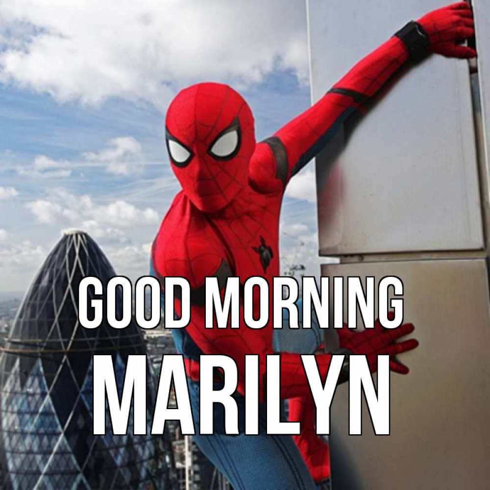 Greetings card с именем, Marilyn Good morning марвел герои Greetings with text for free download 