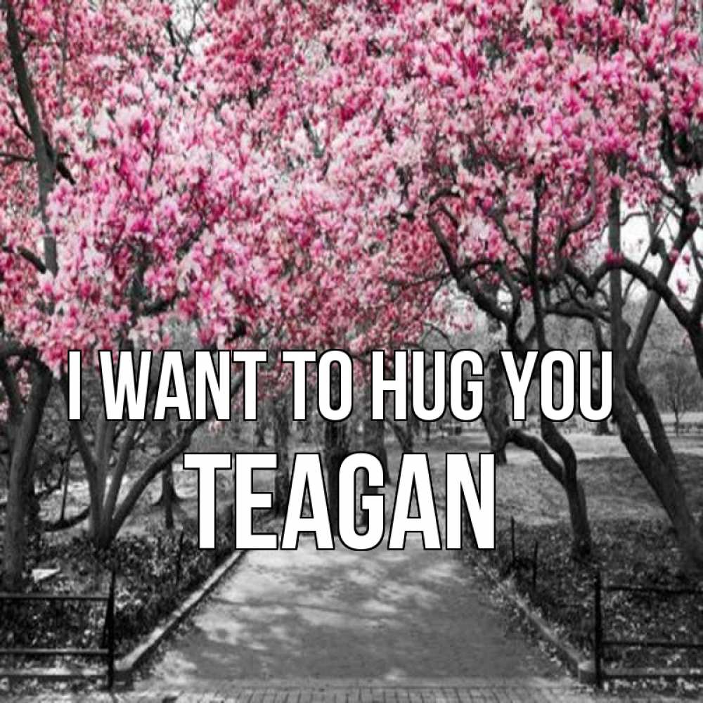 Greetings card с именем, Teagan I want to hug you обработанное фото Greetings with text for free download 