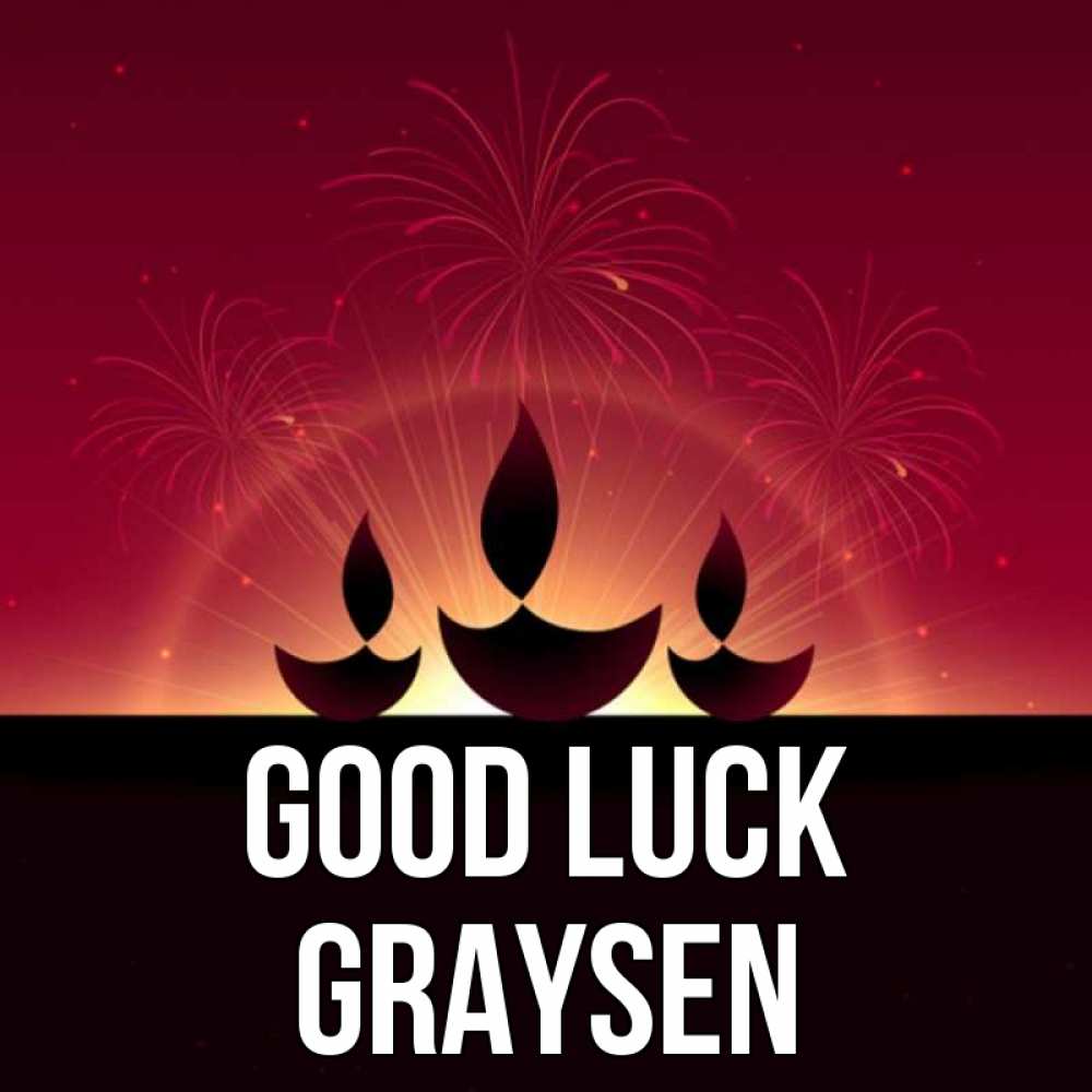 Greetings card с именем, Graysen Good luck праздник Greetings with text for free download 