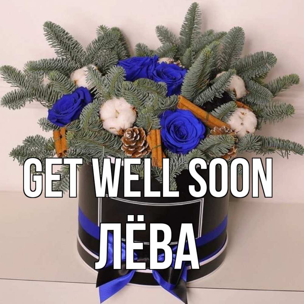 Greetings card с именем, Лёва Get well soon короче кто то загрузил эти шишки Greetings with text for free download 