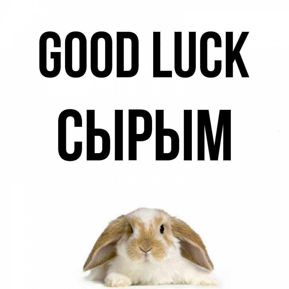 Greetings card с именем, СЫРЫМ Good luck открытки с произвольным текстом который можно вставить в открытку и создать ее самостоятельно бесплатно онлайн Greetings with text for free download 