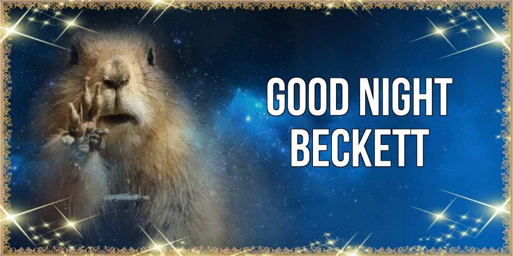 Greetings card с именем, Beckett Good night спокойной ночи сладких снов Greetings with text for free download 
