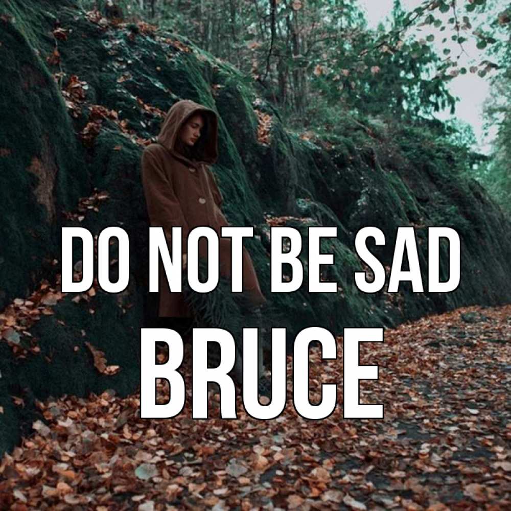 Greetings card с именем, Bruce Do not be sad осенний лес Greetings with text for free download 