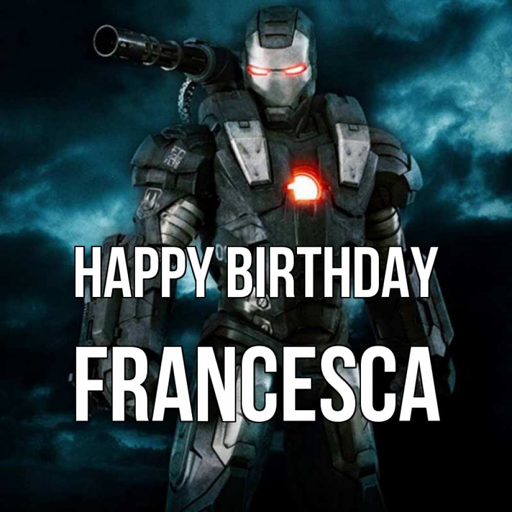 Greetings card с именем, Francesca Happy Birthday марвел супергерой в новом костюме Greetings with text for free download 