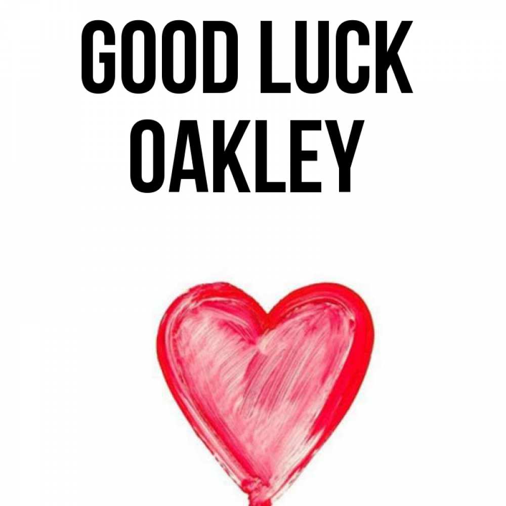 Greetings card с именем, Oakley Good luck рисунок маркером Greetings with text for free download 