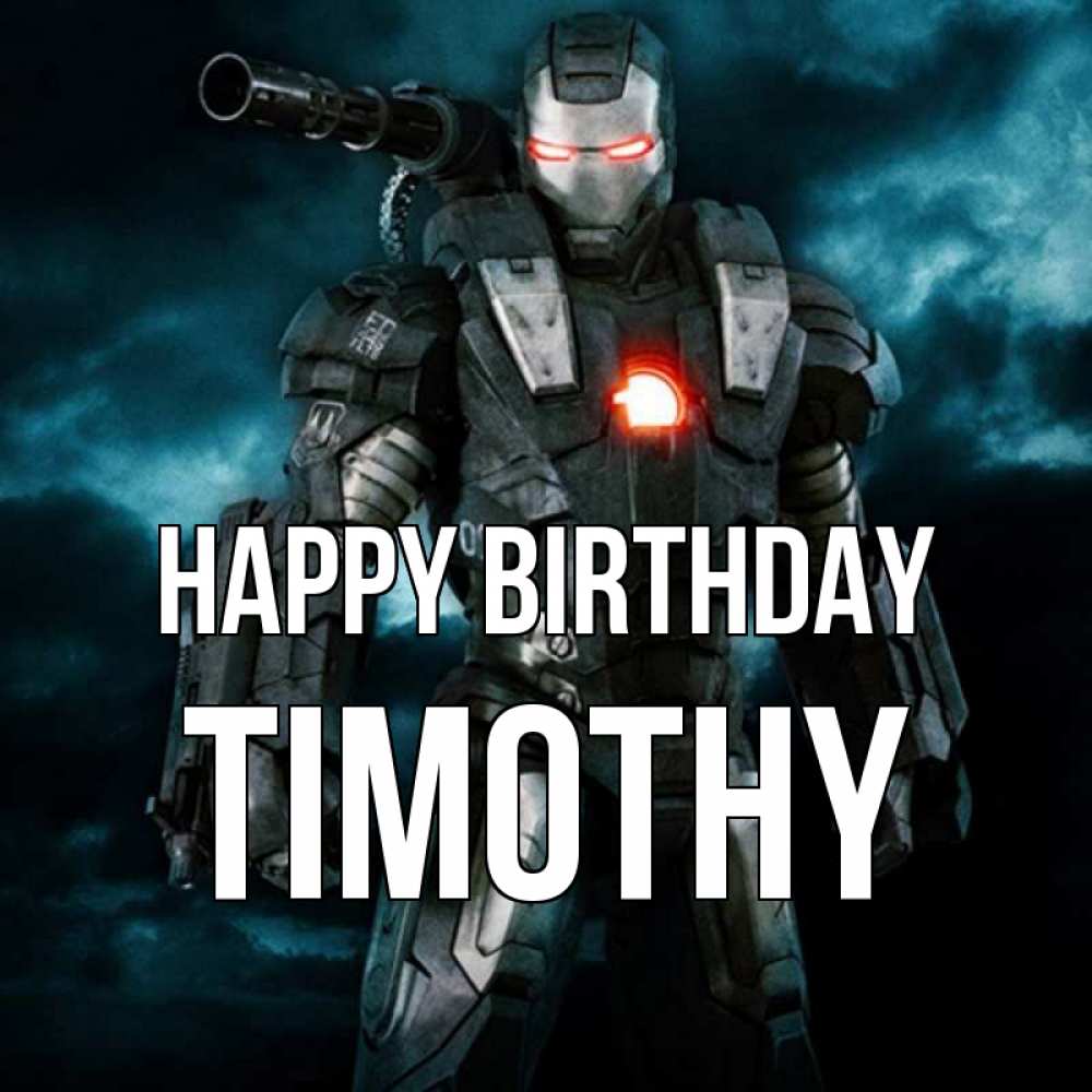 Greetings card с именем, Timothy Happy Birthday марвел супергерой в новом костюме Greetings with text for free download 