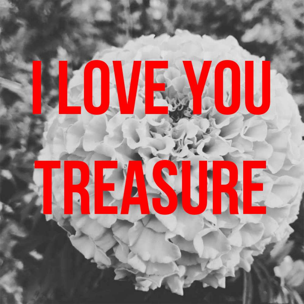 Greetings card с именем, Treasure I love you подпись Greetings with text for free download 