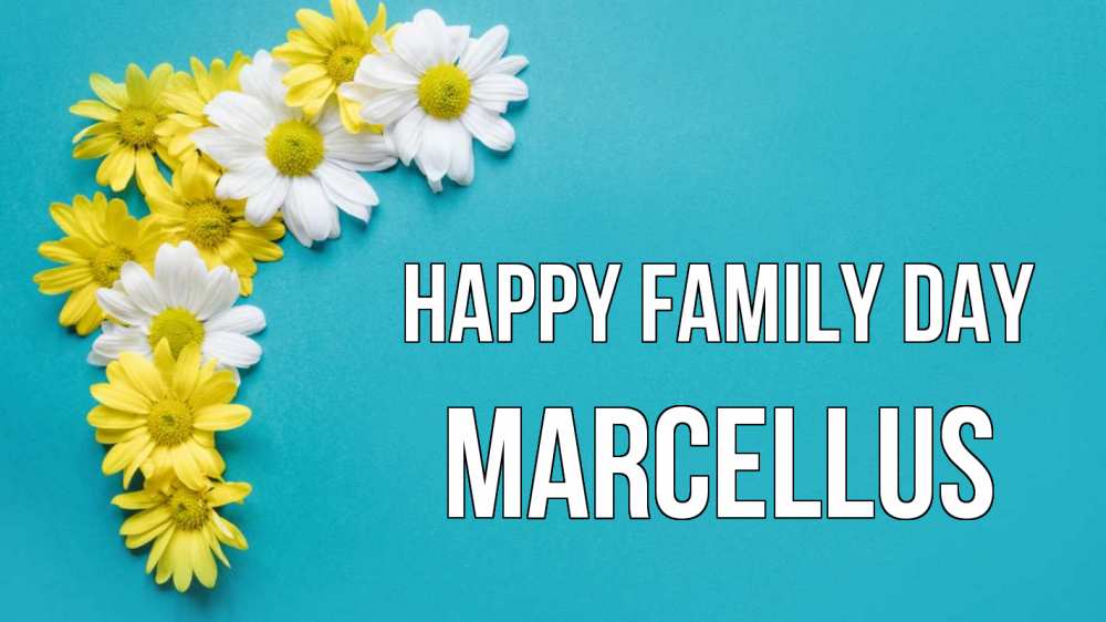 Greetings card с именем, Marcellus happy family day с днем семьи Greetings with text for free download 