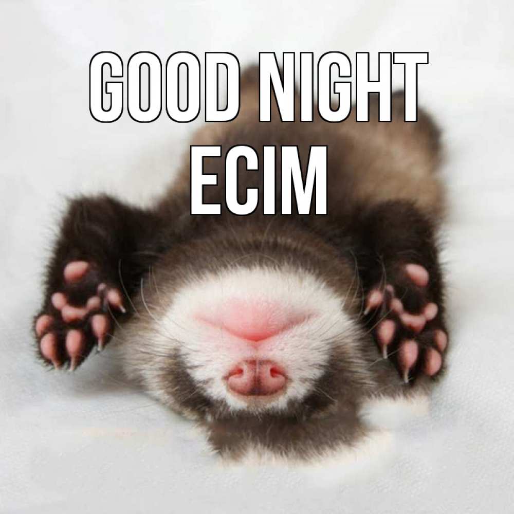 Greetings card с именем, Есім Good night зверек Greetings with text for free download 