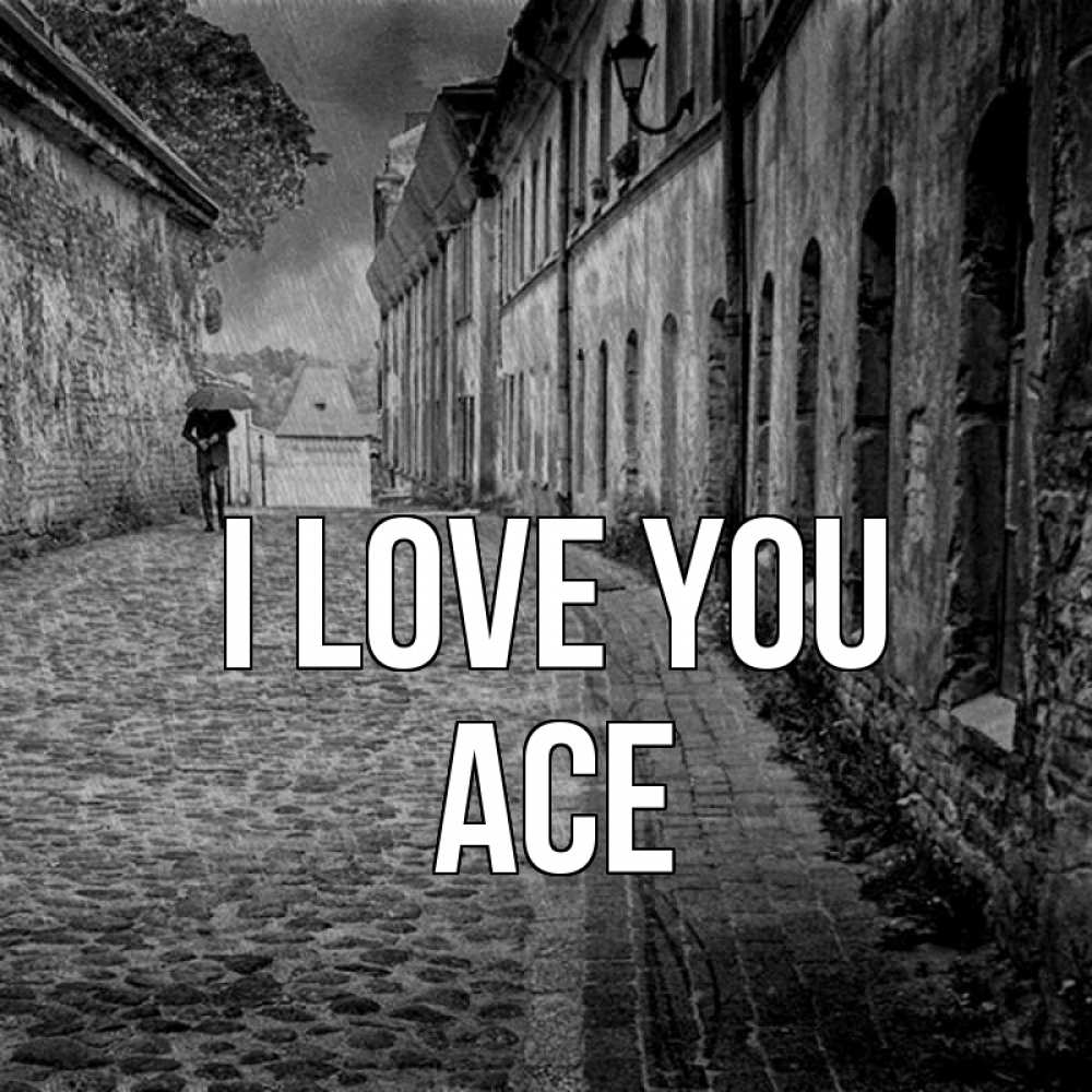 Greetings card с именем, Ace I love you зонт Greetings with text for free download 