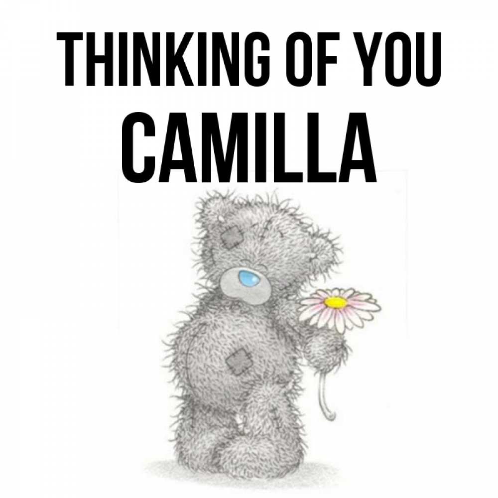 Greetings card с именем, Camilla Thinking of you мысли только о тебе Greetings with text for free download 