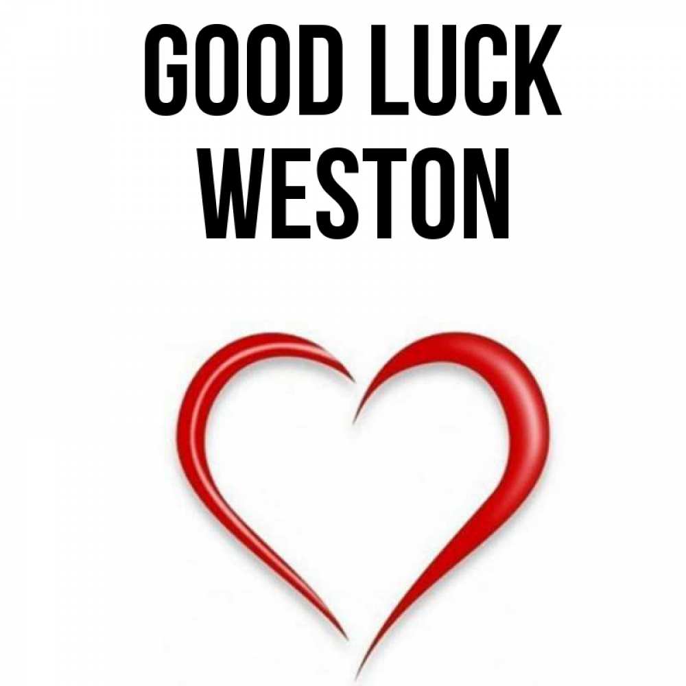 Greetings card с именем, Weston Good luck для удачливых людей Greetings with text for free download 