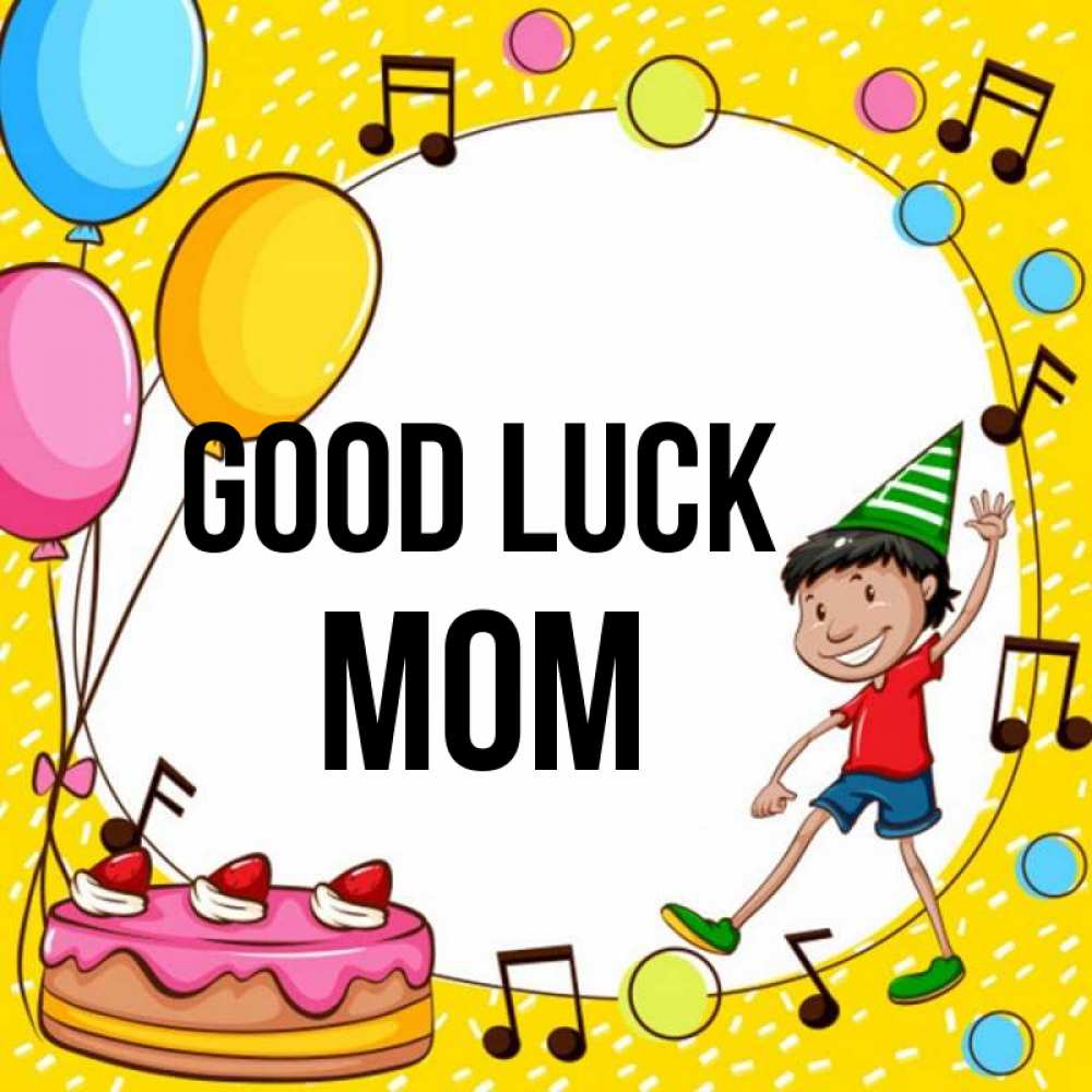 Greetings card с именем, mom Good luck открытка 1 Greetings with text for free download 