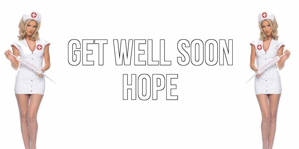 Greetings card с именем, Hope Get well soon открытки с медсестрой Greetings with text for free download 