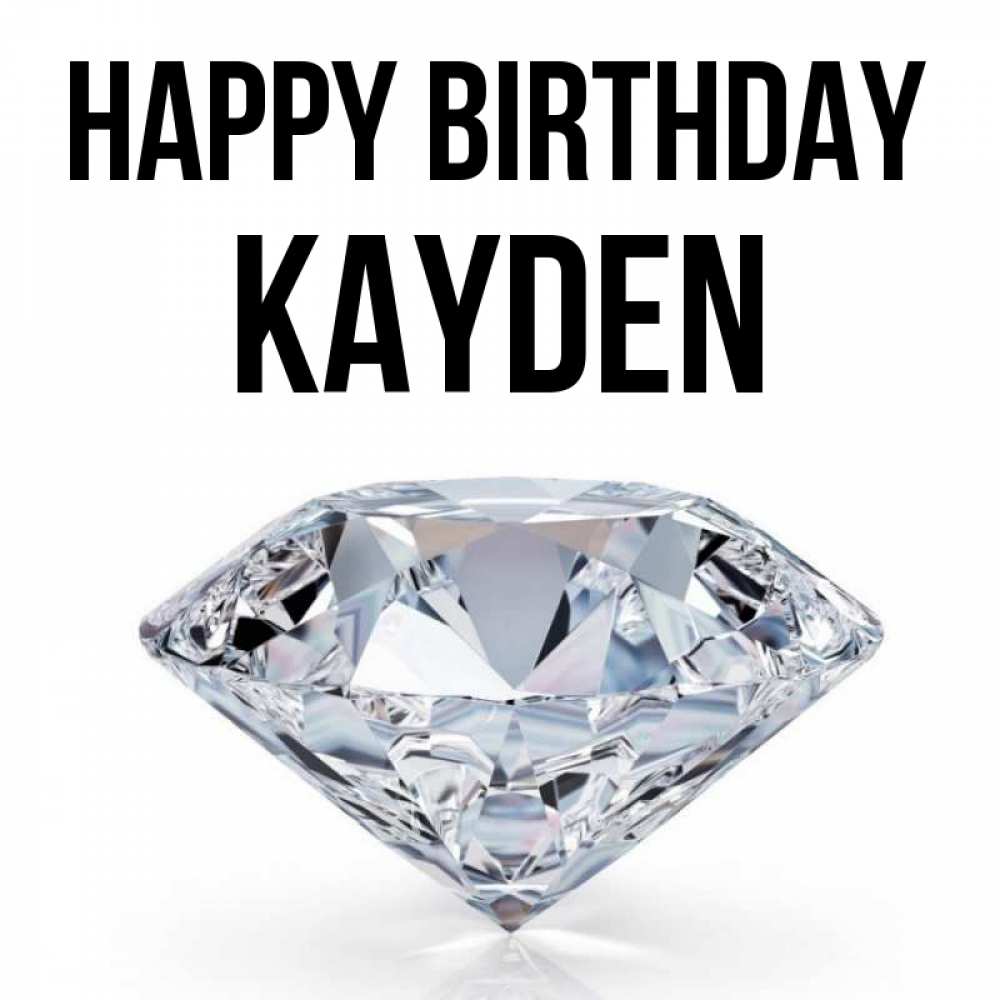 Greetings card с именем, Kayden Happy Birthday к пожеланием быть богатым Greetings with text for free download 
