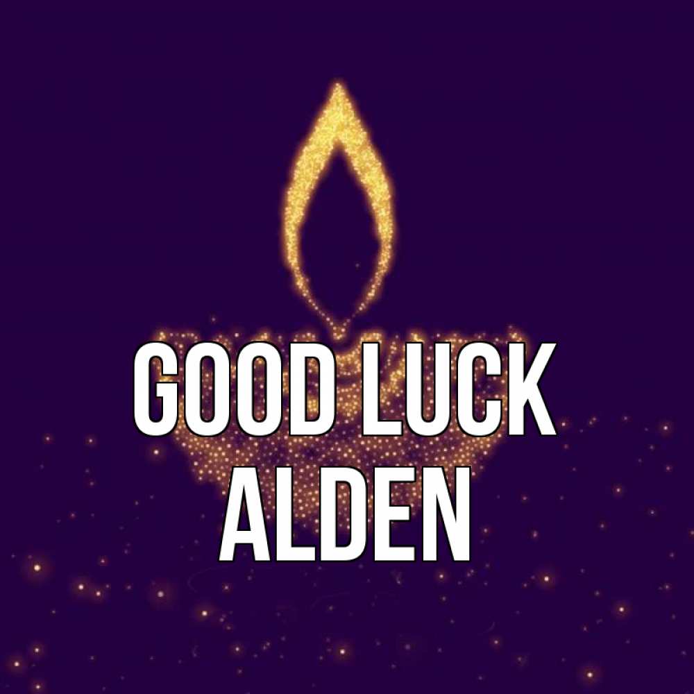 Greetings card с именем, Alden Good luck пусть повезет 2 Greetings with text for free download 