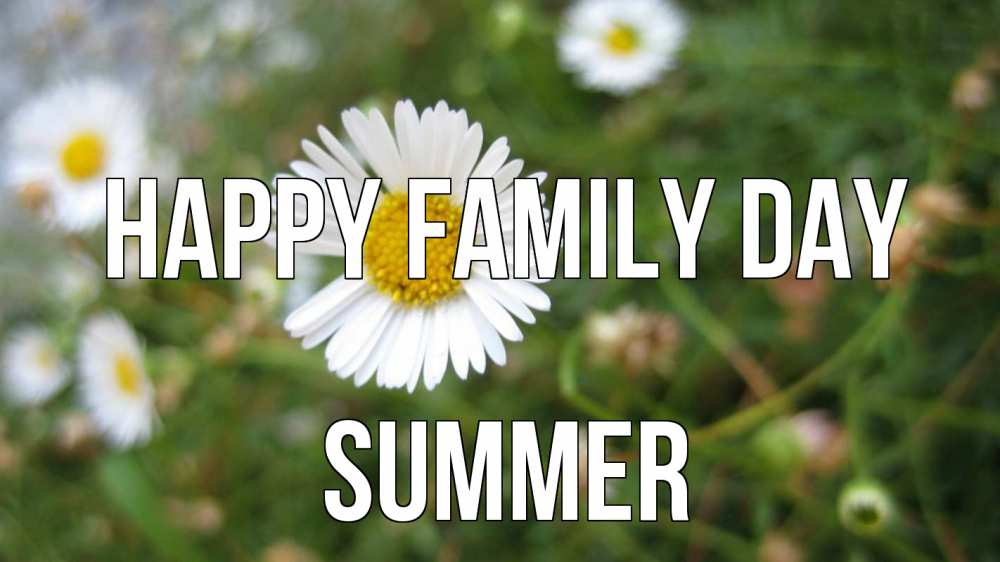 Greetings card с именем, Summer happy family day с днем семьи Greetings with text for free download 