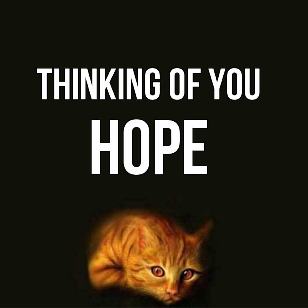 Greetings card с именем, Hope Thinking of you рыжий Greetings with text for free download 