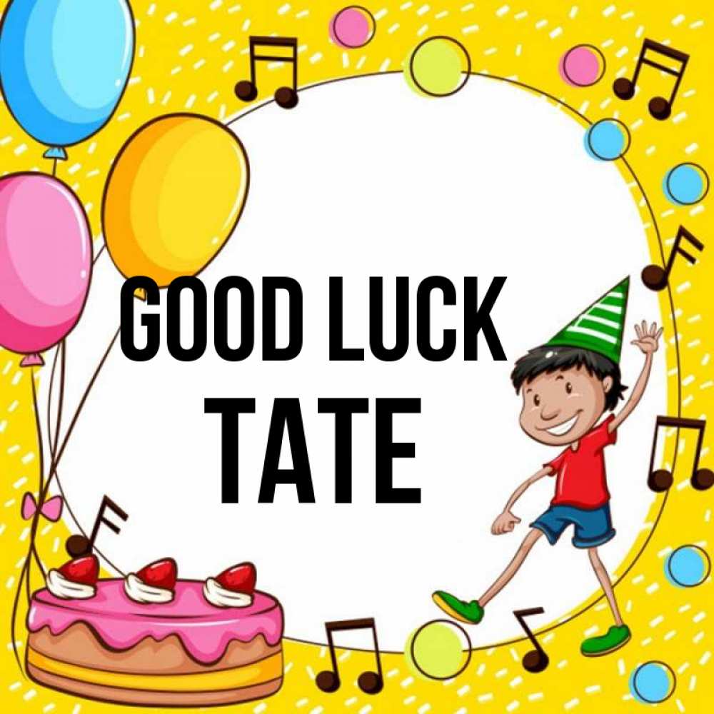 Greetings card с именем, Tate Good luck открытка 1 Greetings with text for free download 