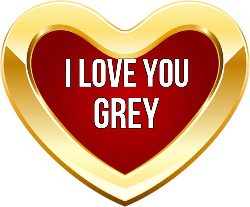 Greetings card с именем, Grey I love you из краски Greetings with text for free download 