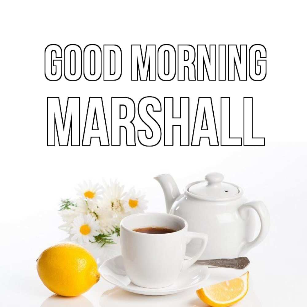 Greetings card с именем, Marshall Good morning сиреневые цветы Greetings with text for free download 