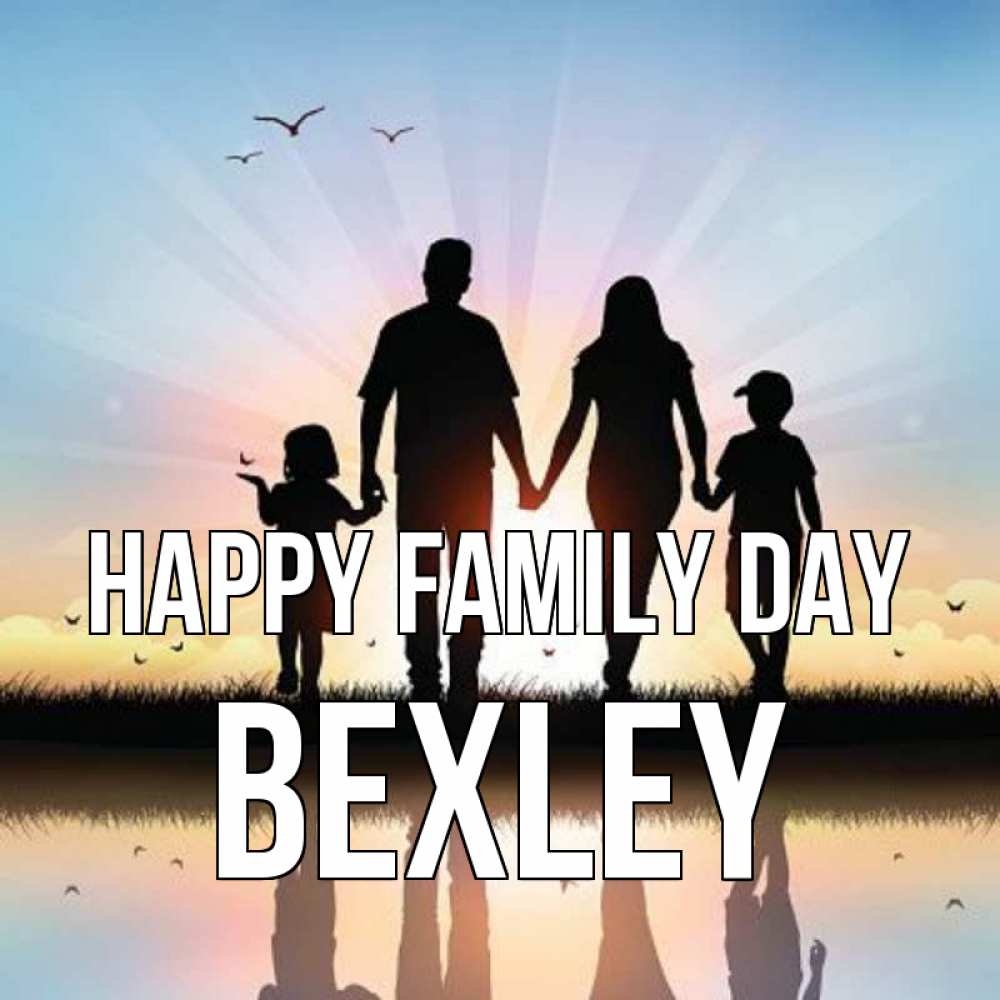 Greetings card с именем, Bexley happy family day сын, дочка, мама, папа, море , закат Greetings with text for free download 