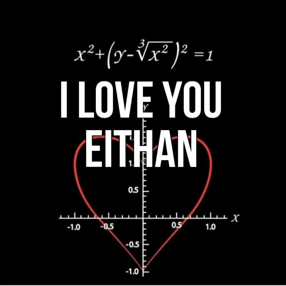 Greetings card с именем, Eithan I love you сердечная формула Greetings with text for free download 