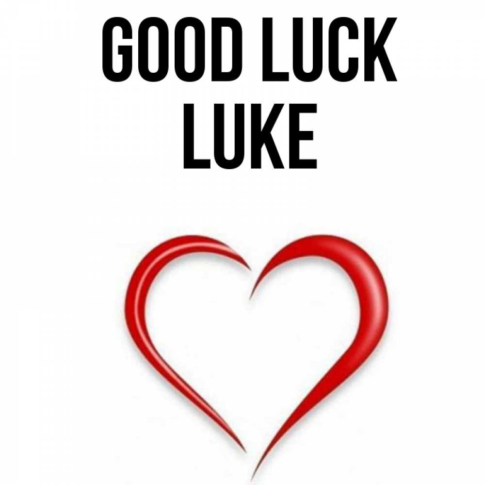 Greetings card с именем, Luke Good luck для удачливых людей Greetings with text for free download 