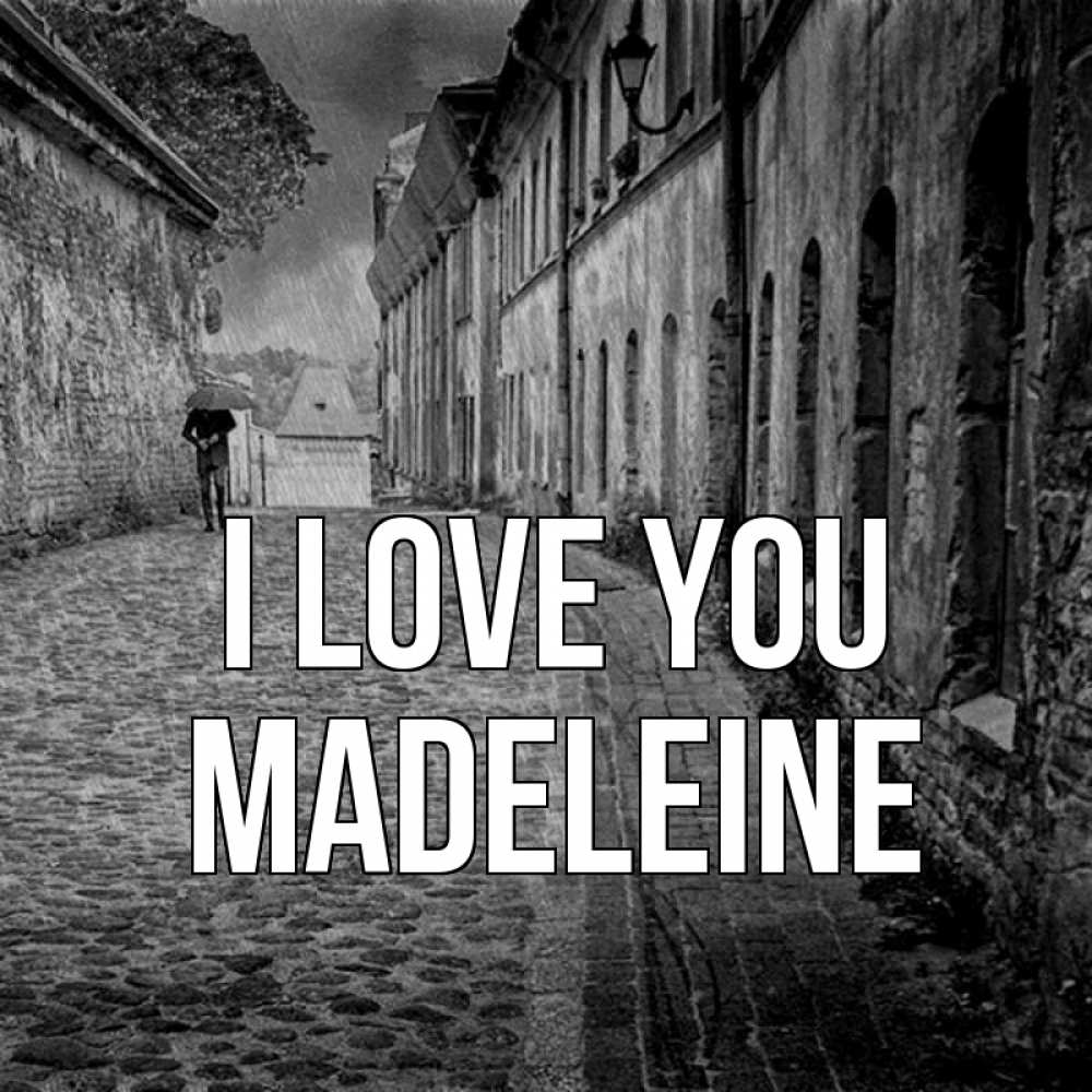 Greetings card с именем, Madeleine I love you зонт Greetings with text for free download 