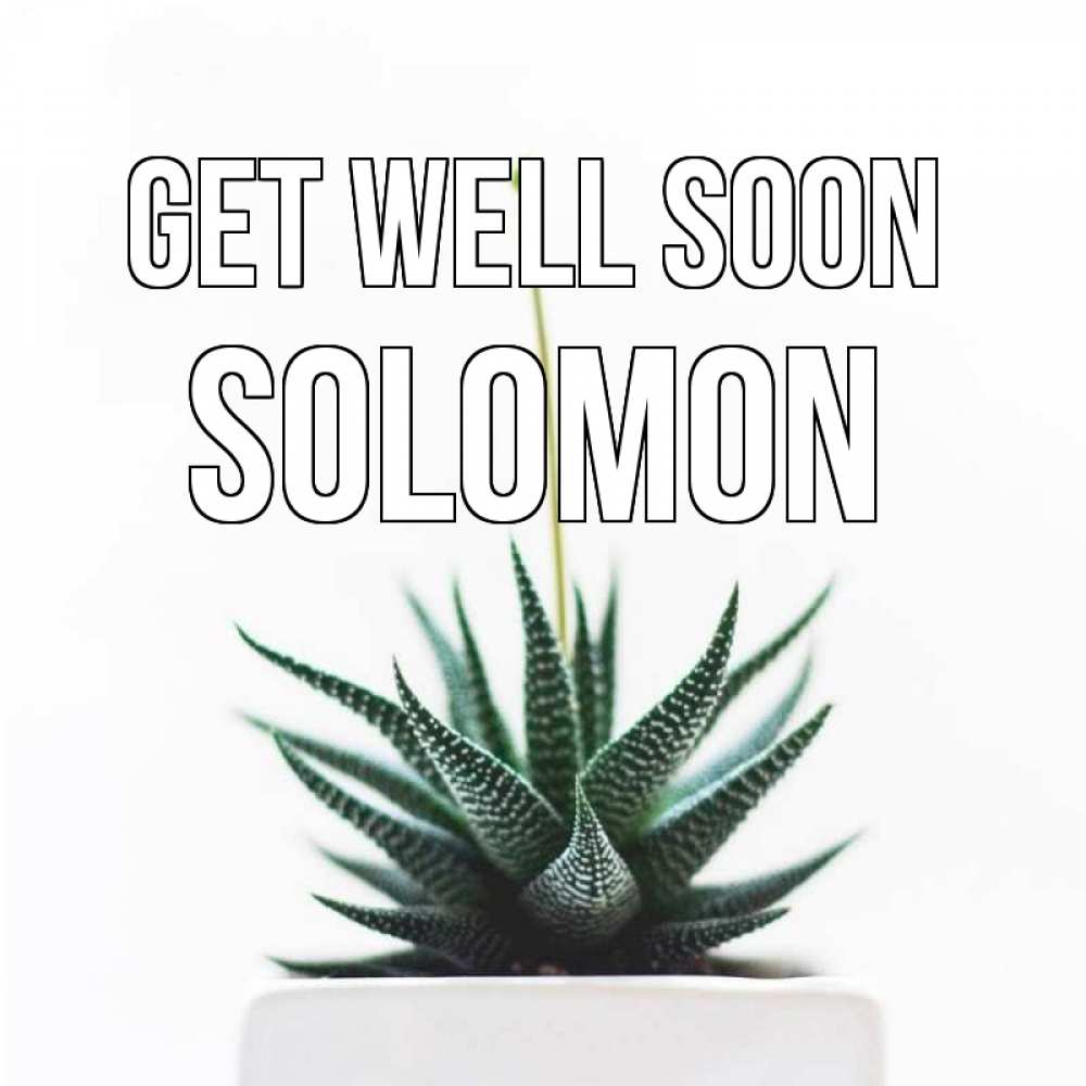 Greetings card с именем, Solomon Get well soon короче это непонятная колючка Greetings with text for free download 