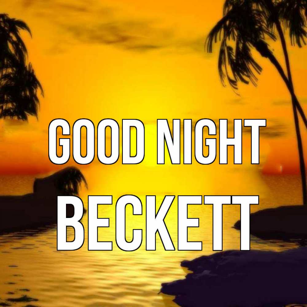 Greetings card с именем, Beckett Good night остров Greetings with text for free download 