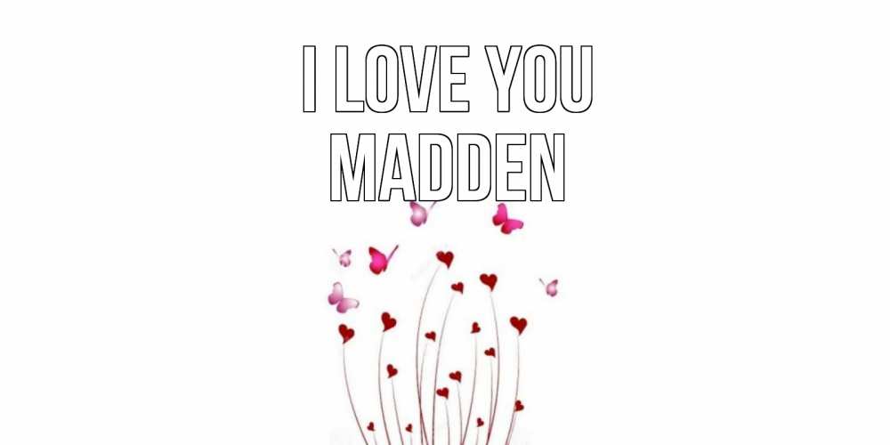 Greetings card с именем, Madden I love you бабо Greetings with text for free download 