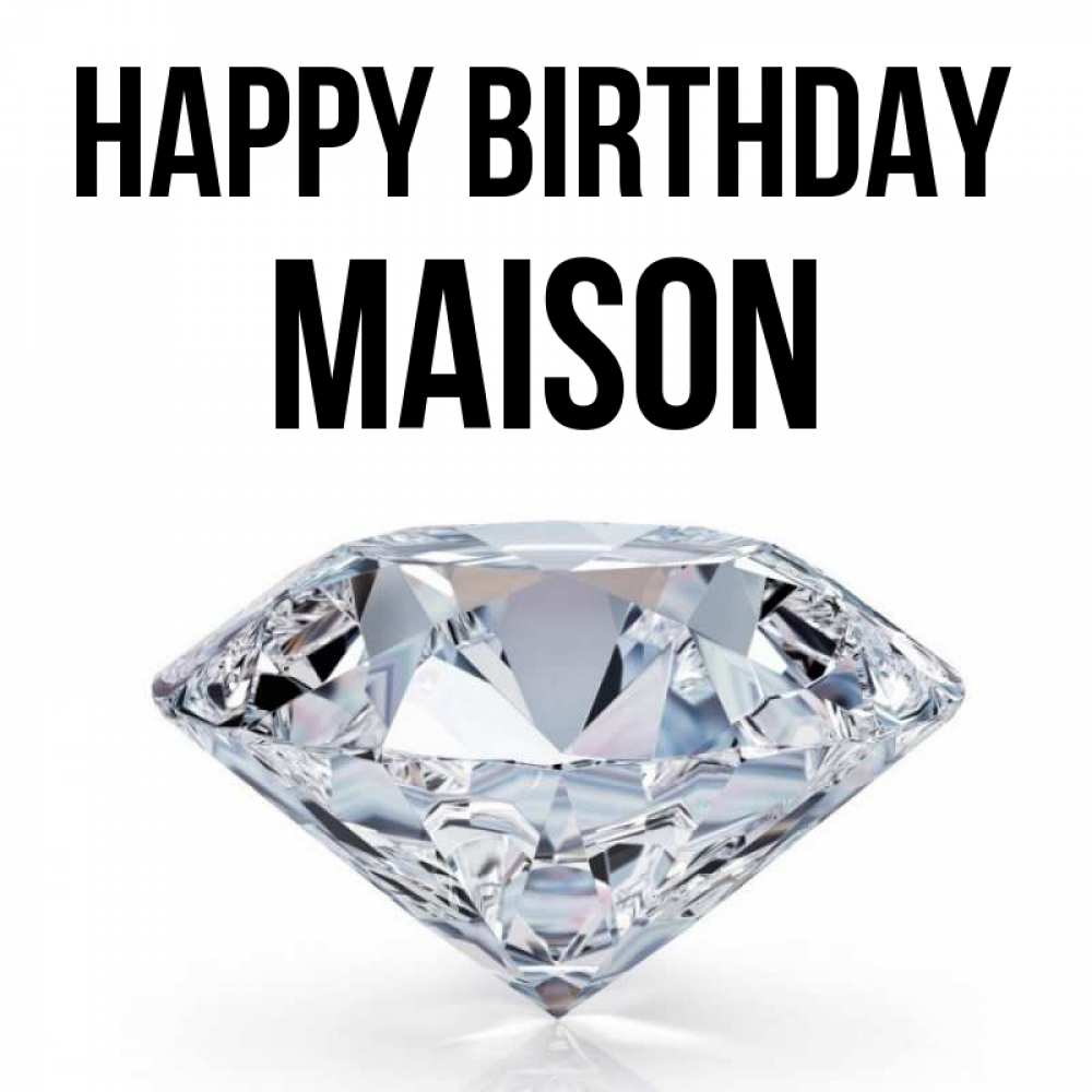 Greetings card с именем, Maison Happy Birthday к пожеланием быть богатым Greetings with text for free download 