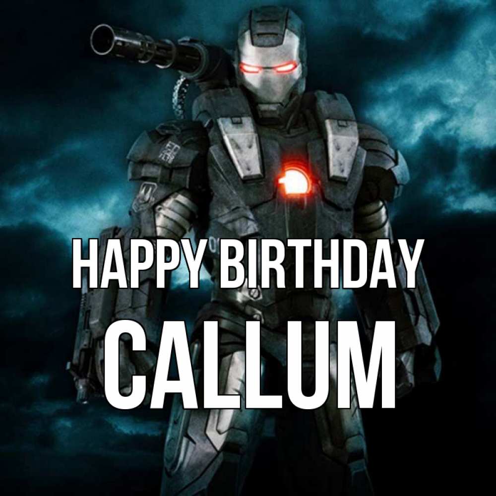 Greetings card с именем, Callum Happy Birthday марвел супергерой в новом костюме Greetings with text for free download 