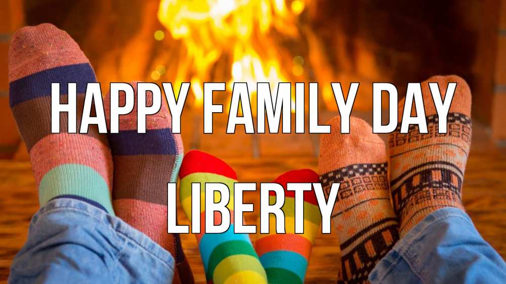 Greetings card с именем, Liberty happy family day с днем семьи Greetings with text for free download 