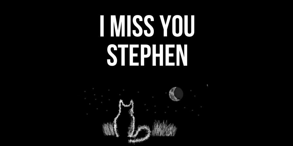 Greetings card с именем, Stephen I miss you кот Greetings with text for free download 