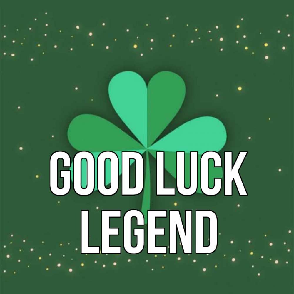 Greetings card с именем, Legend Good luck лист клевера Greetings with text for free download 